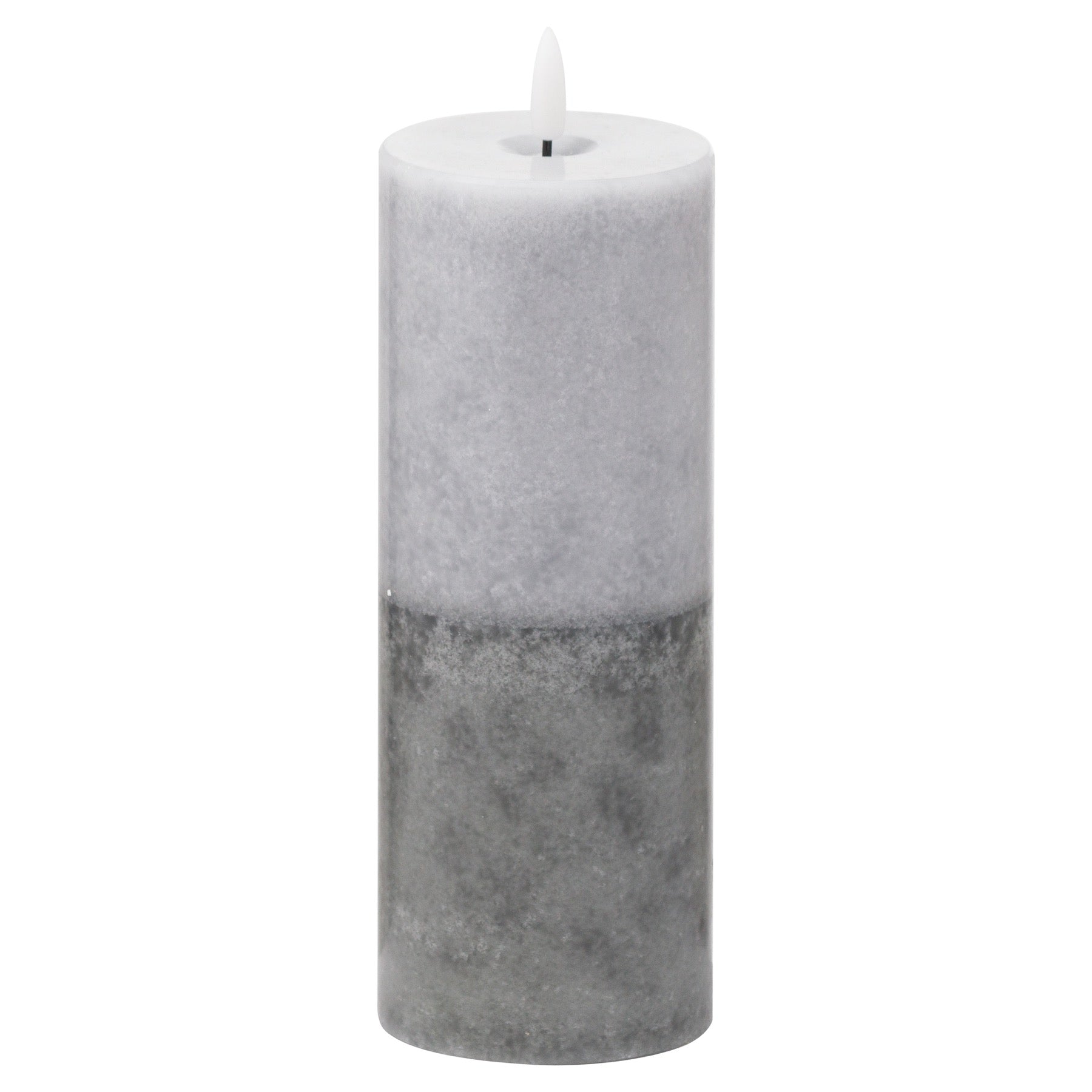 20cm two tone grey LED candle