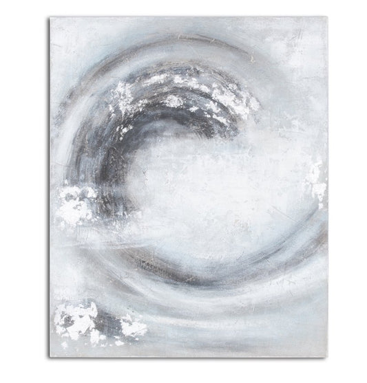 Grey Swirl Hand Painted Canvas