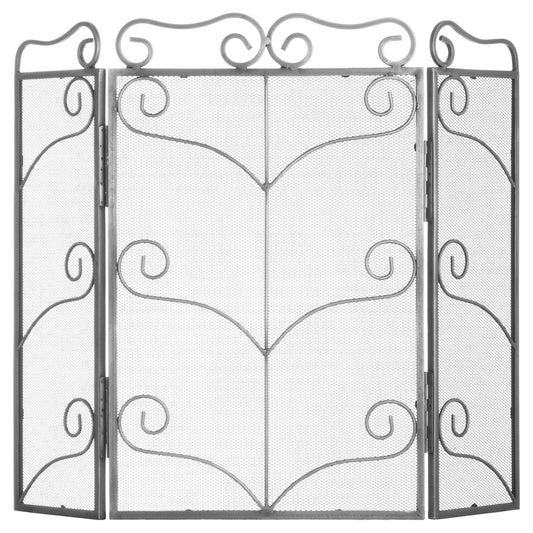 Large Fire Screen in Antique Silver