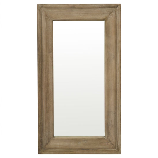 large wooden mirror