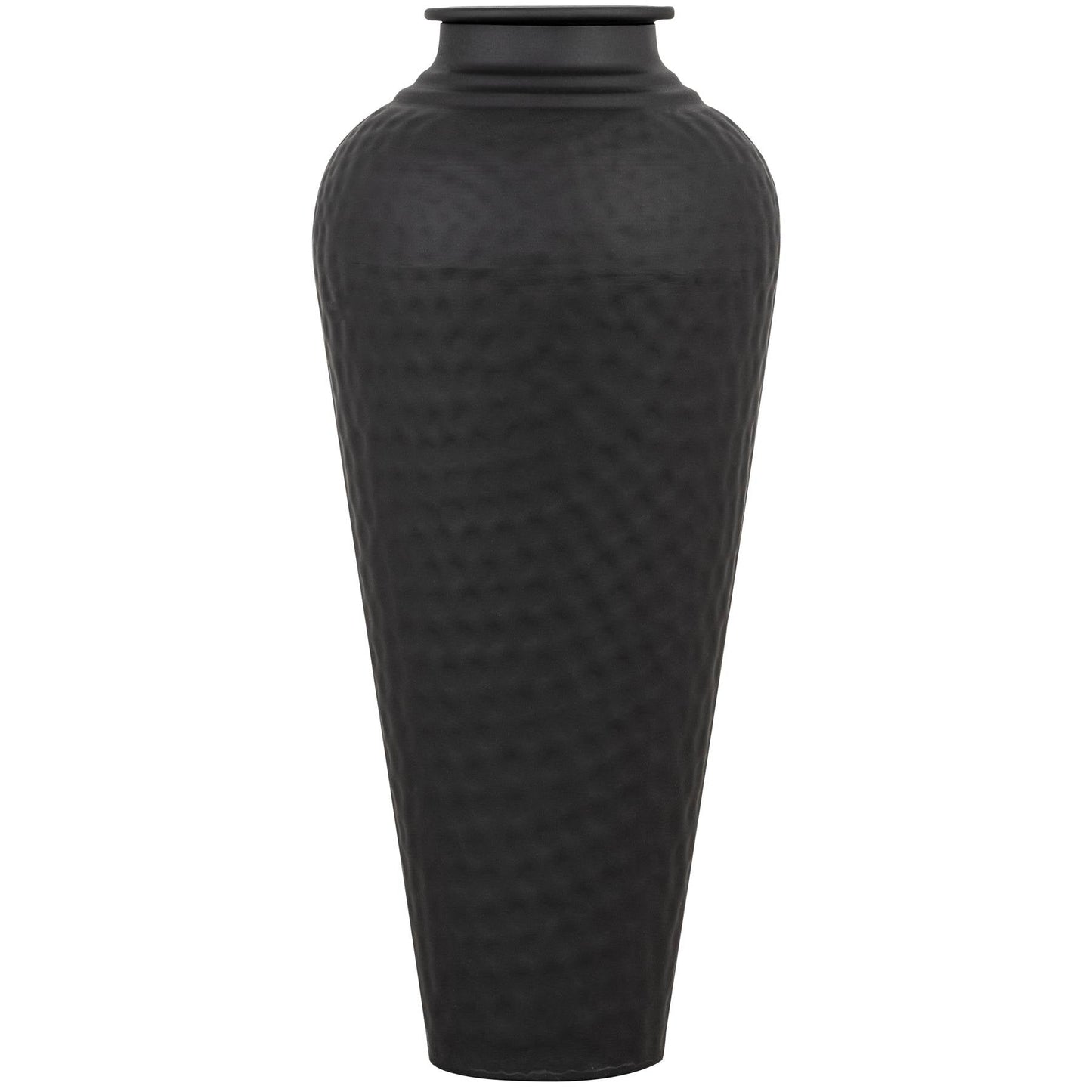 Matte Black Hammered Ginger Jar