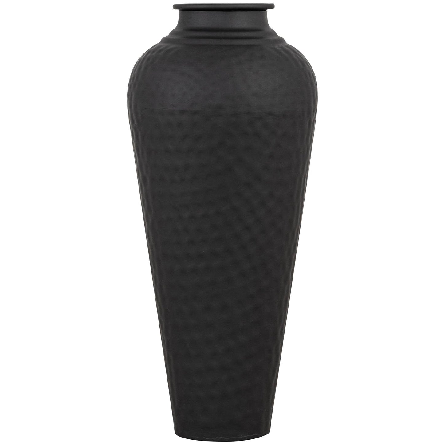 Matte Black Hammered Ginger Jar