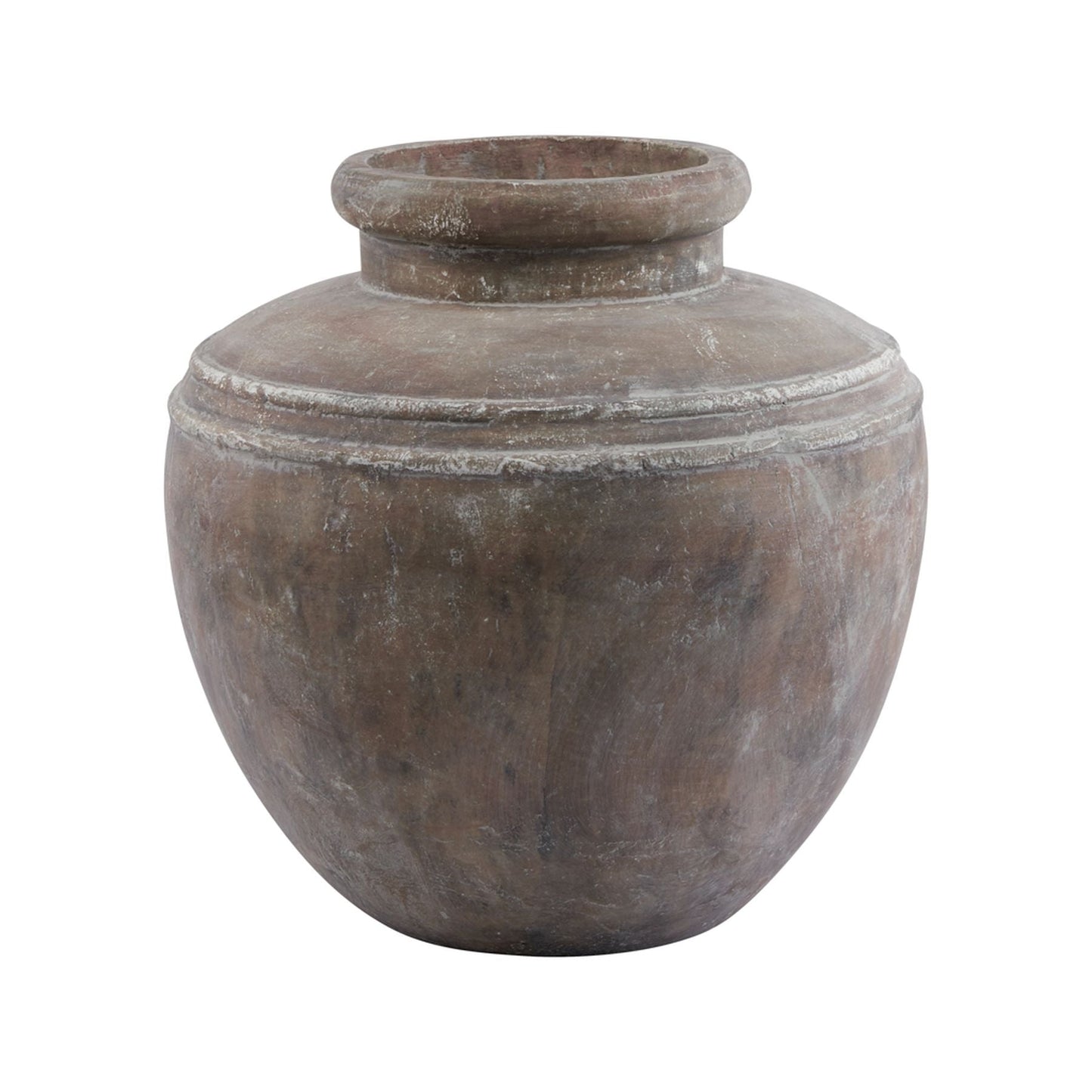 large rustic water pot vase side view