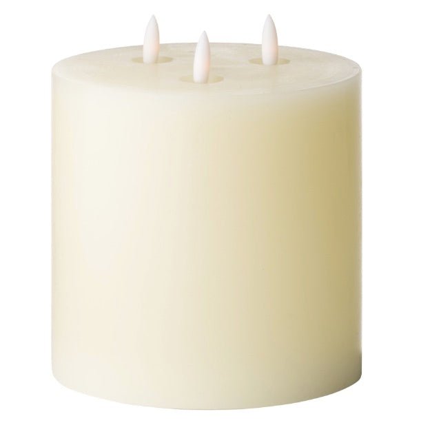 Triple Wick Ivory LED Candle