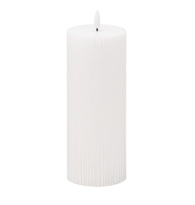 20cm ribbed LED candle