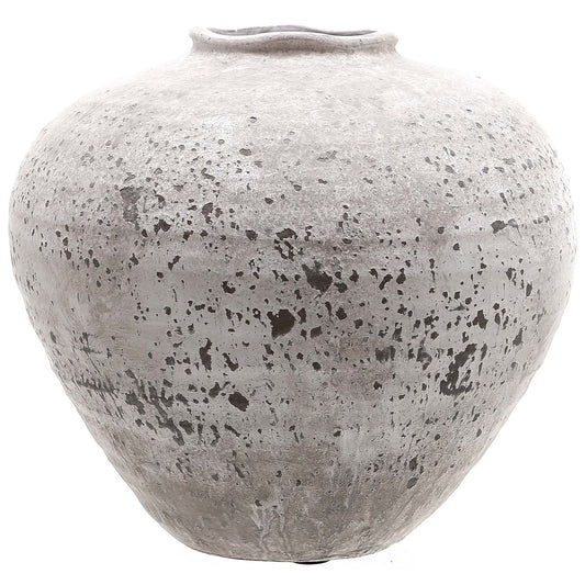 Small aged stone regal vase