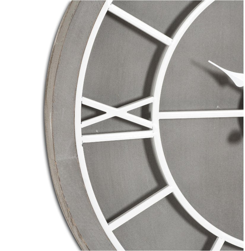 Beckley Grey Round Wall Clock.