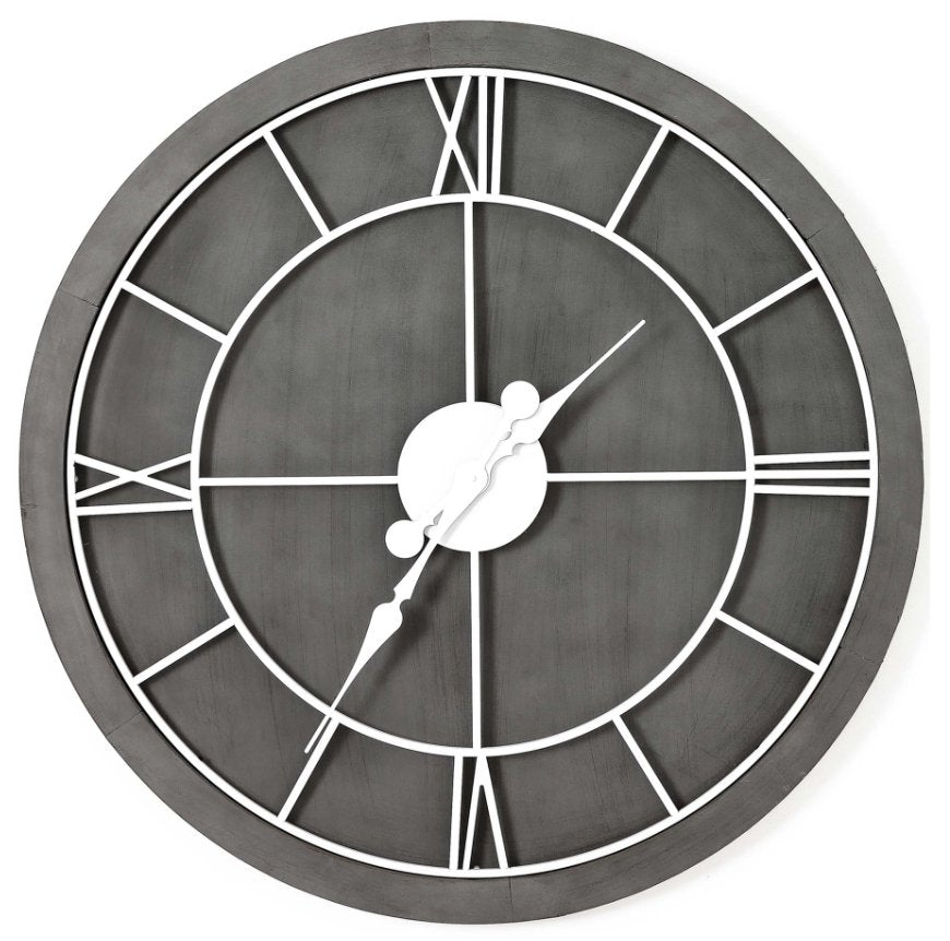 Beckley Grey Round Wall Clock.