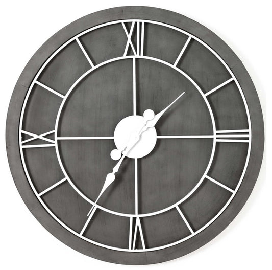 Beckley Grey Round Wall Clock.