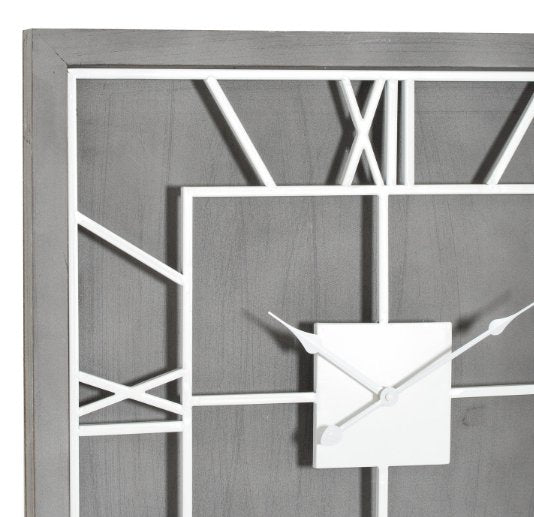 Beckley Grey Square Wall Clock.