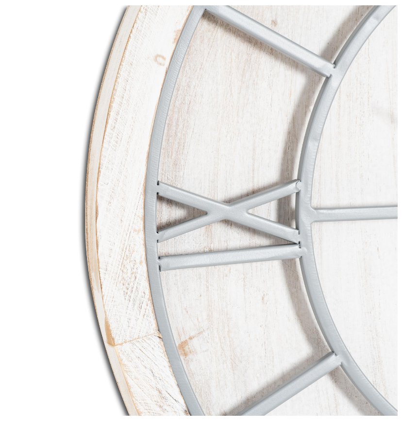 Beckley White Wash Round Wall Clock.