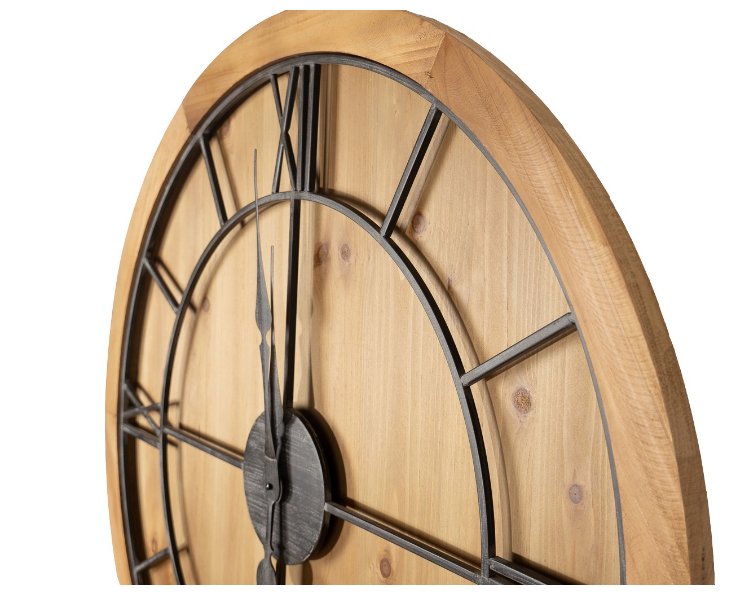 Beckley Wooden Round Wall Clock.