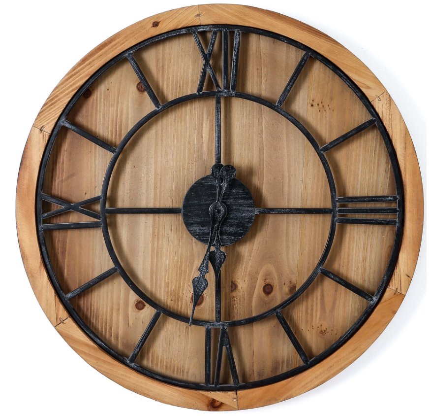 Beckley Wooden Round Wall Clock.