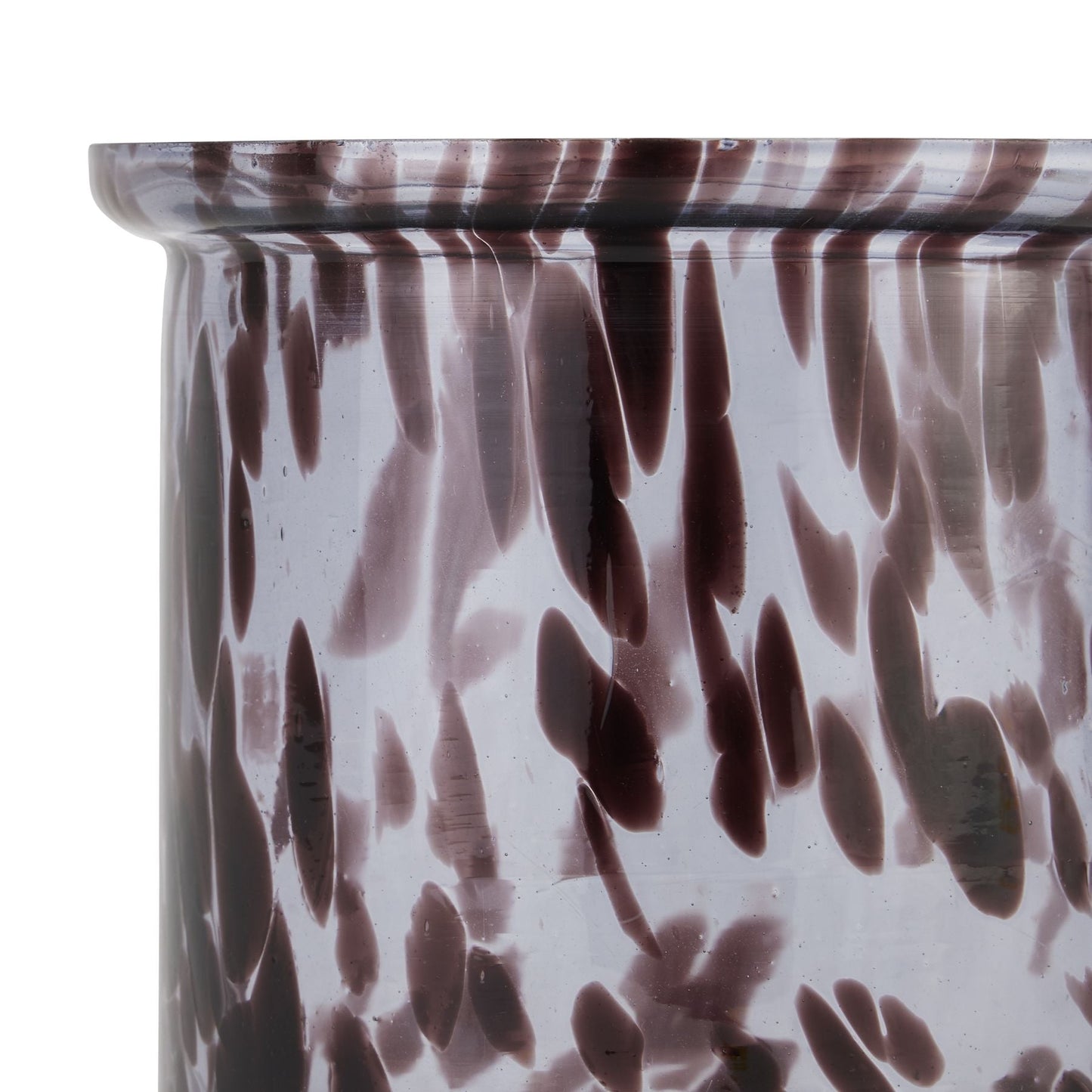 Black Glass Candle Jar in Dapple Print - 2 Sizes Available