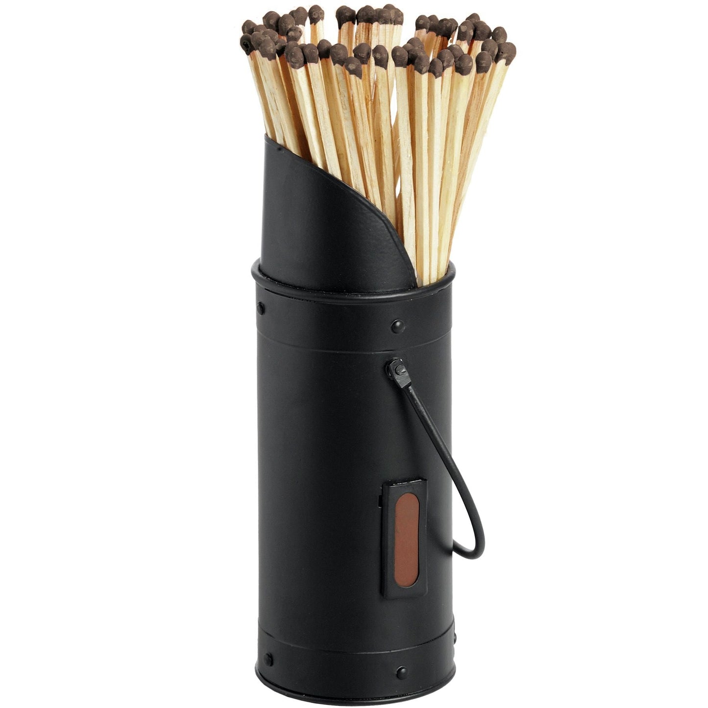 Black Matchstick Holder with Matches