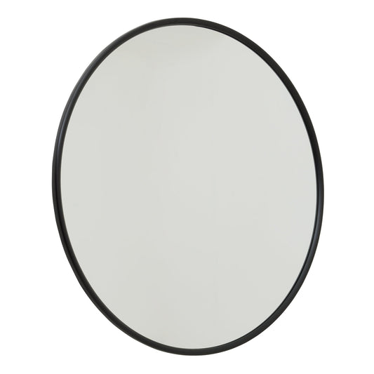 120cm round black edge mirror