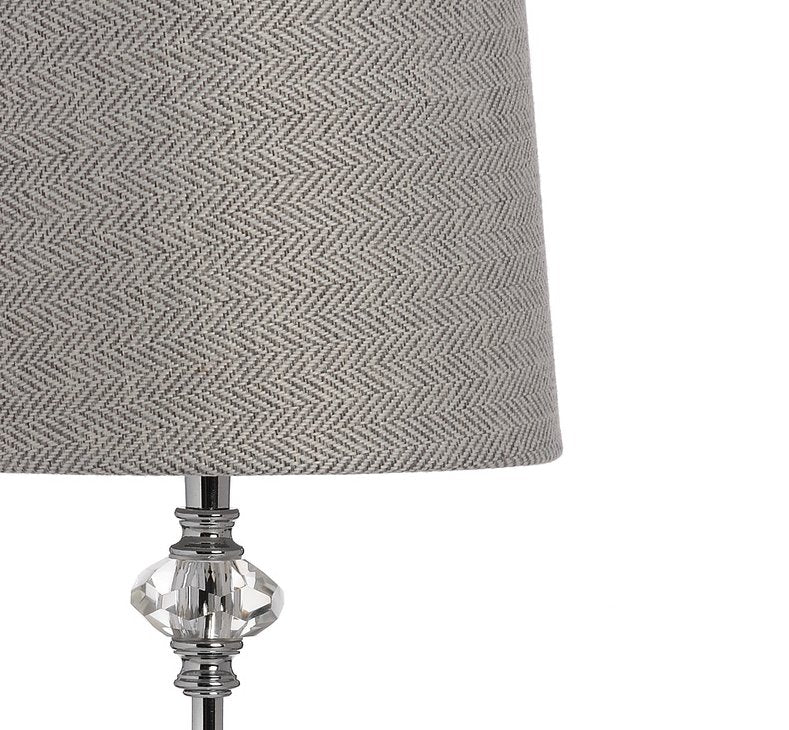 Grey Herringbone Lamp Shade detail