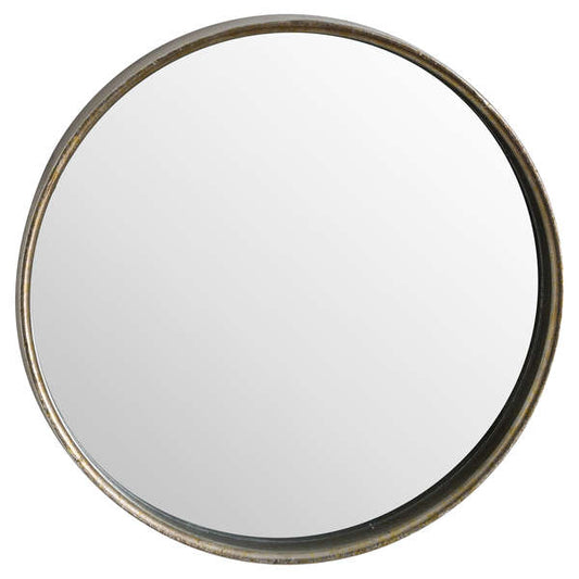 bronze edge round mirror