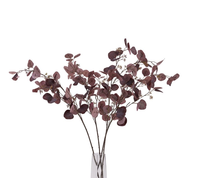 Burgundy Eucalyptus with Berry Detail