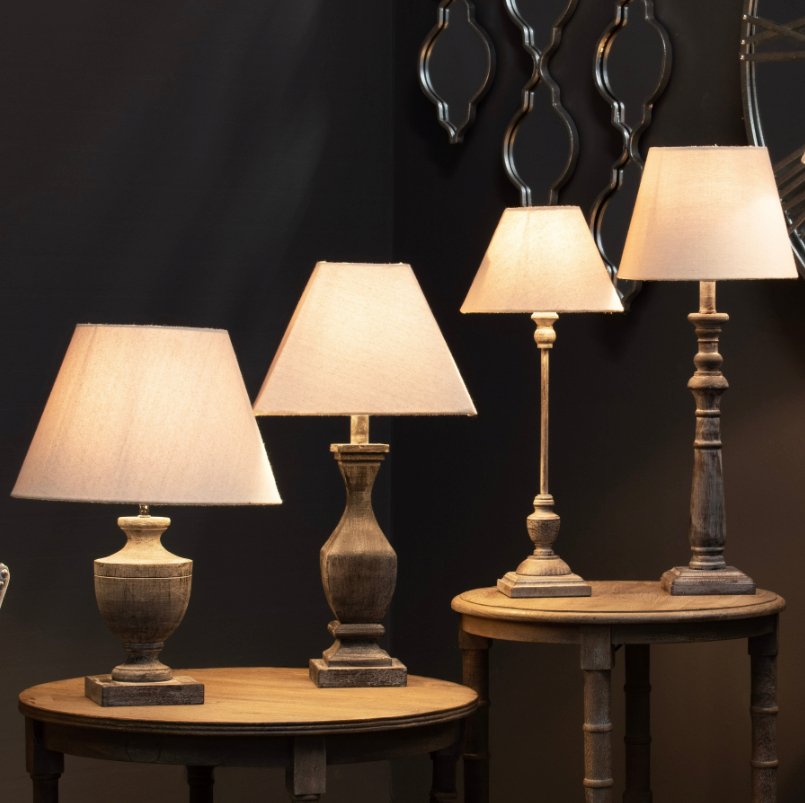 Wooden Fluted Table Lamp| Cabo Collection