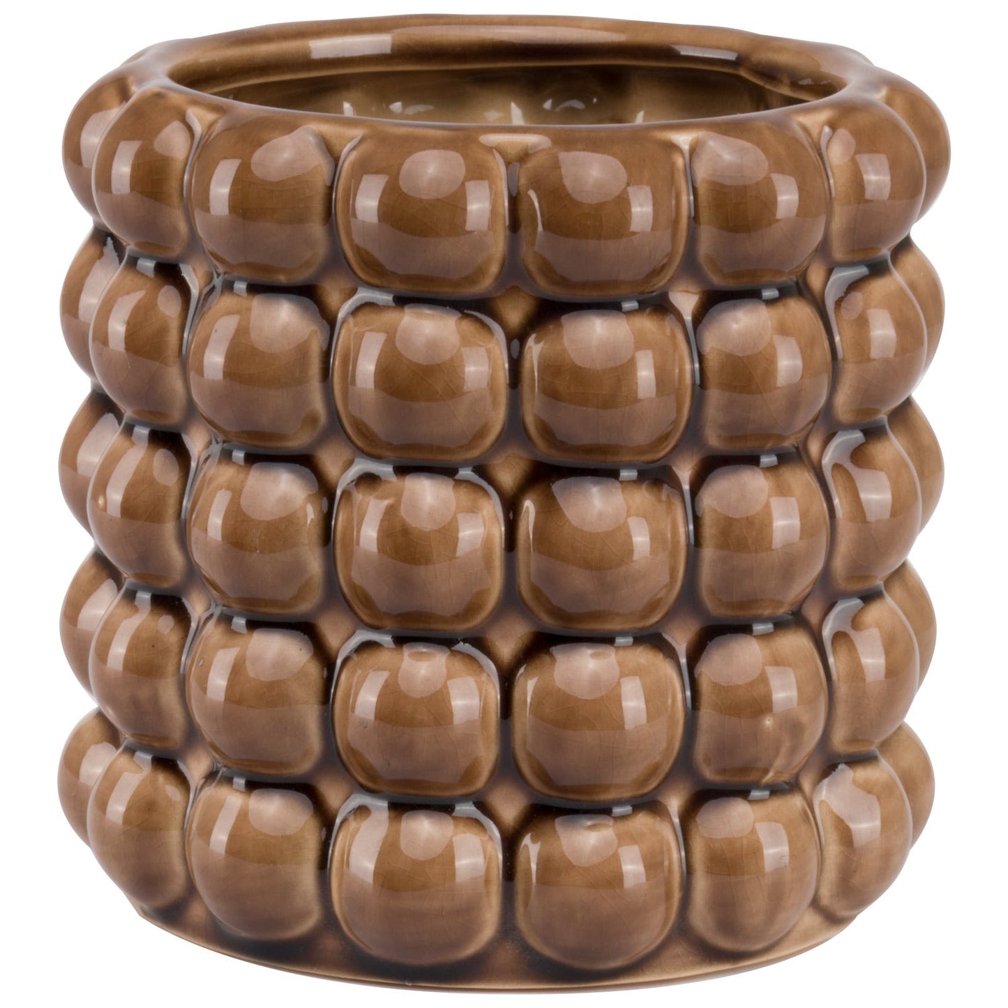 caramel tones small bubble planter