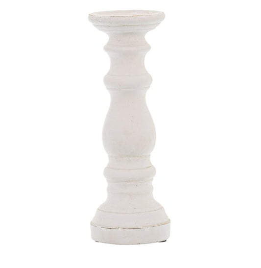 Ceramic White Column Candle Holder