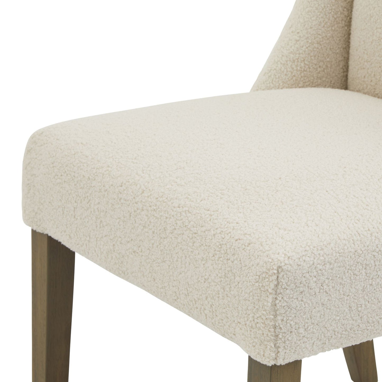 seat pad on the chelsea boucle dining chair