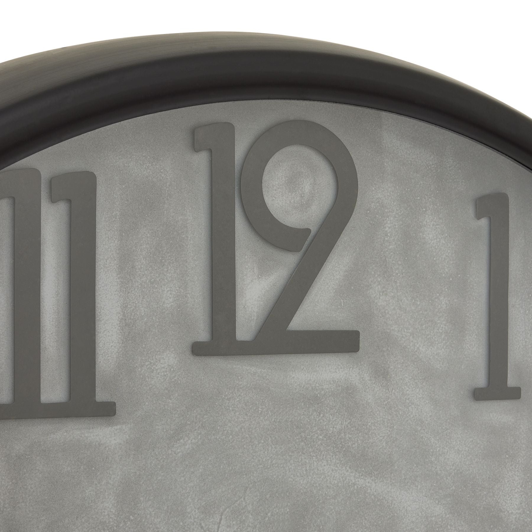 number detail on concrete clock