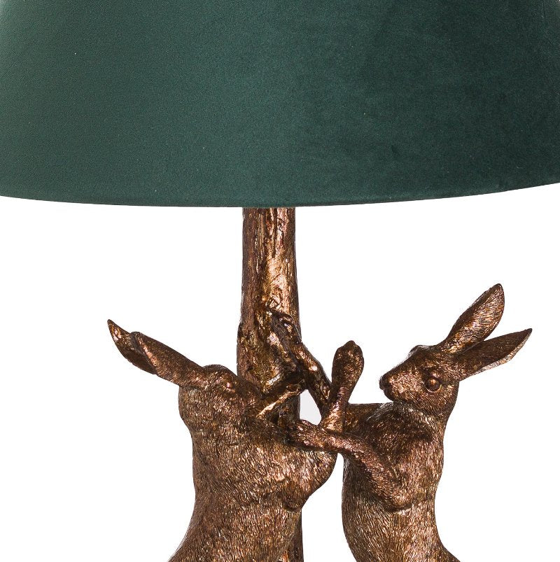 Gold Boxing Hare Lamp