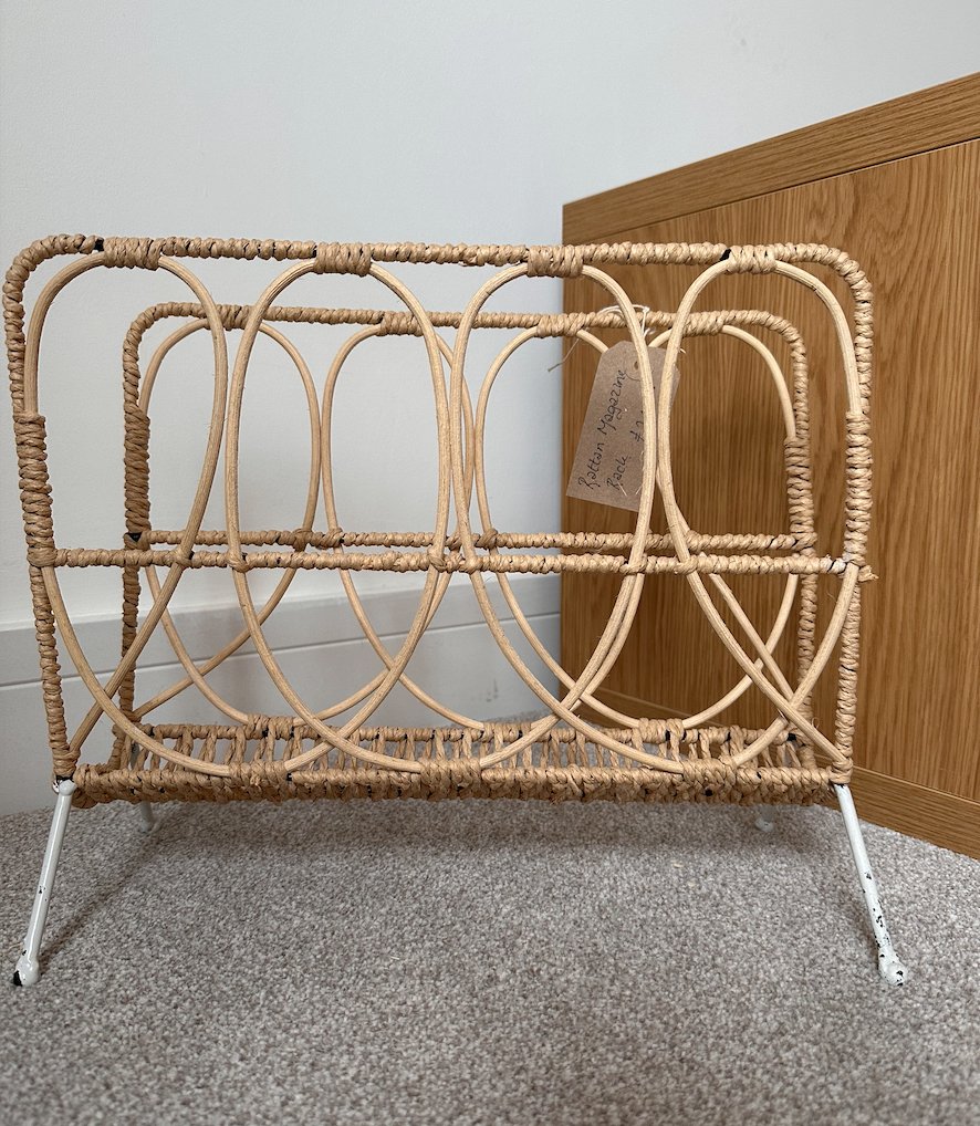 Hand Woven Rattan Magazine Rack