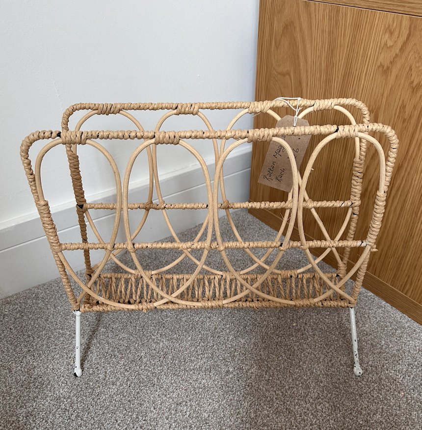 Hand Woven Rattan Magazine Rack