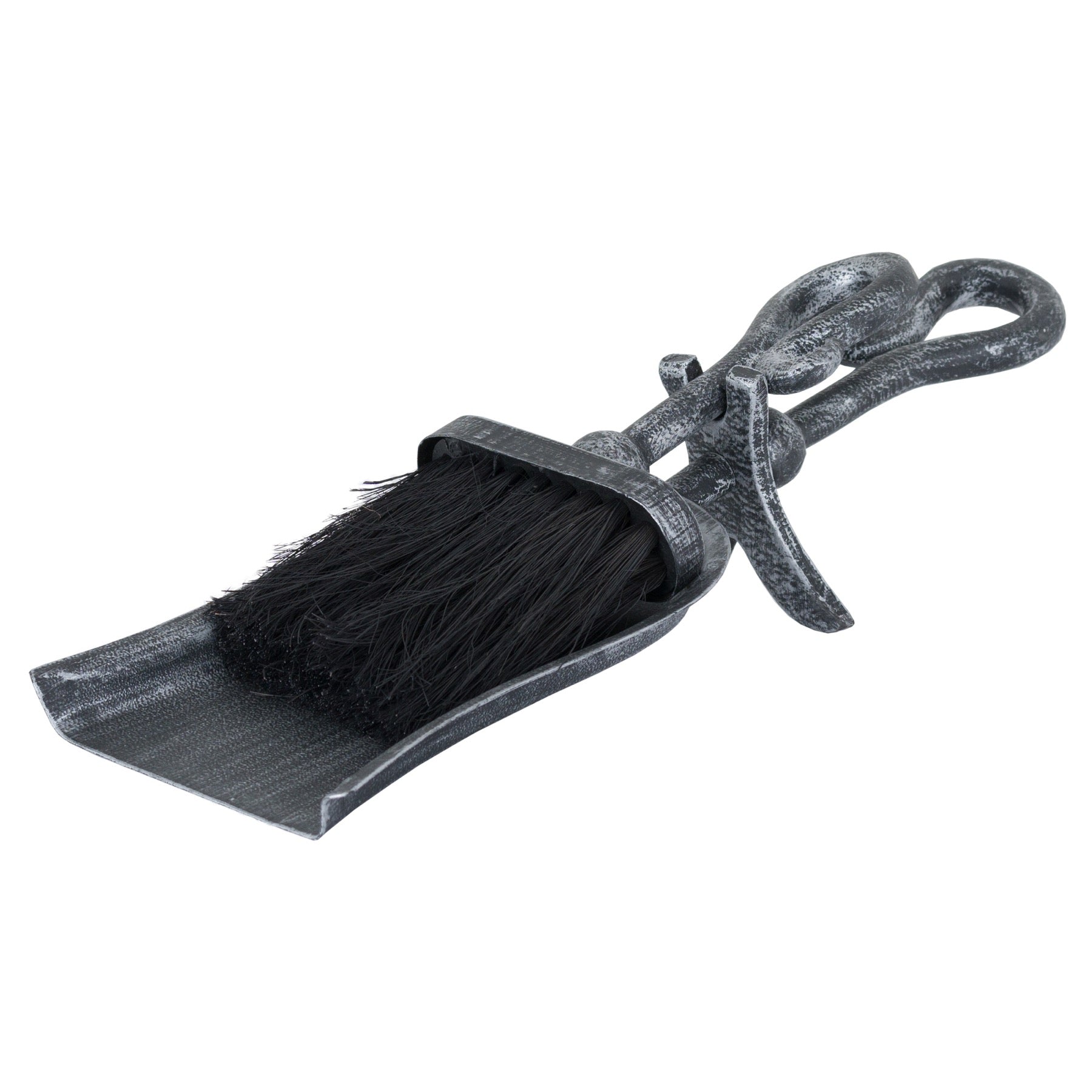 hearth tidy brush and shovel in brushed steel