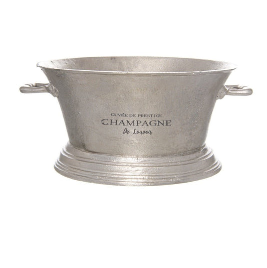 Large Champagne Cooler in Antique Pewter