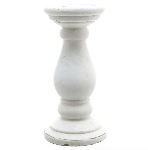 Large White 38cm Ceramic Candle Holder