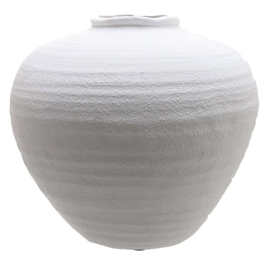 Matte Regal Textured Stone Effect Vase - Large