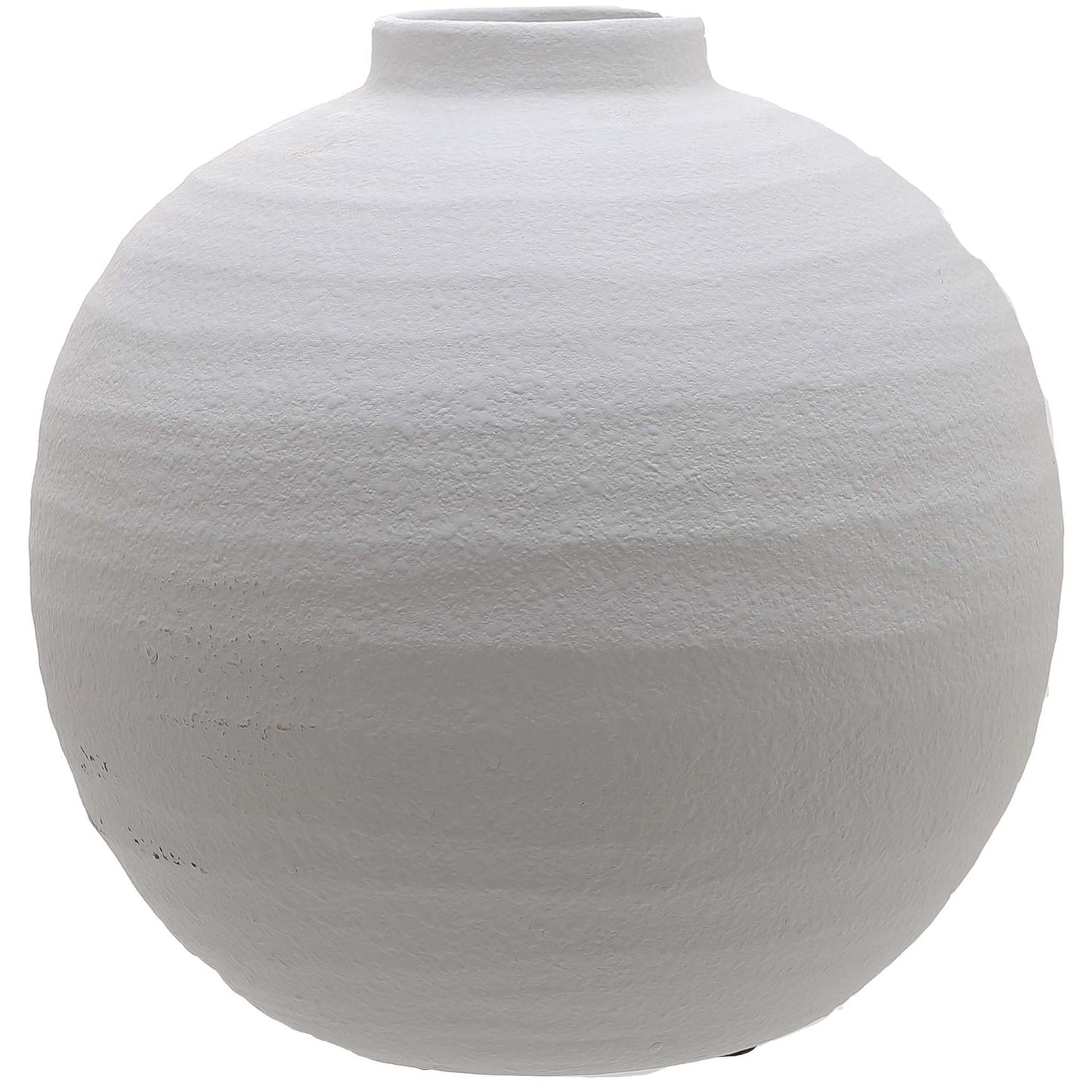 large globe stone vase