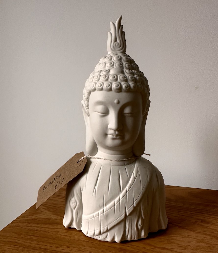 Matte White Buddha Ornament