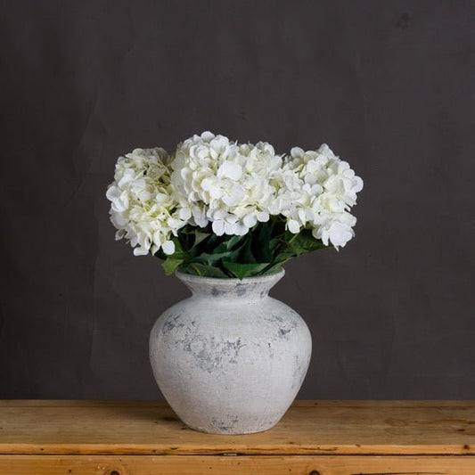 Naxos Round Stone Vase - 2 Sizes Available