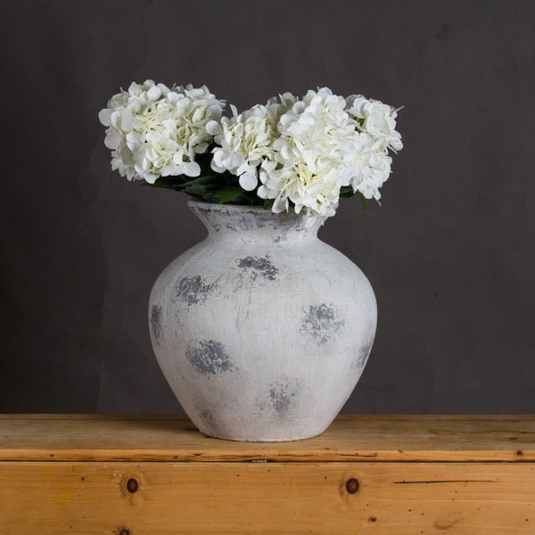 Naxos Round Stone Vase - 2 Sizes Available