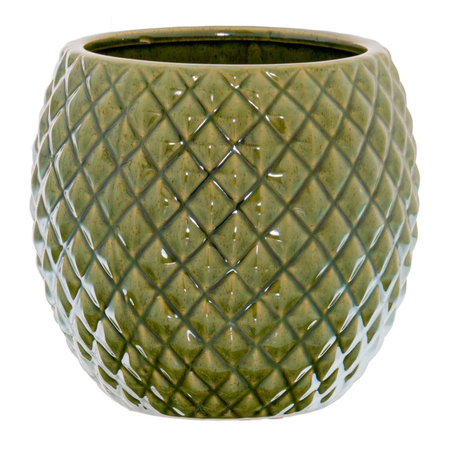 Olive Green Diamond Planter