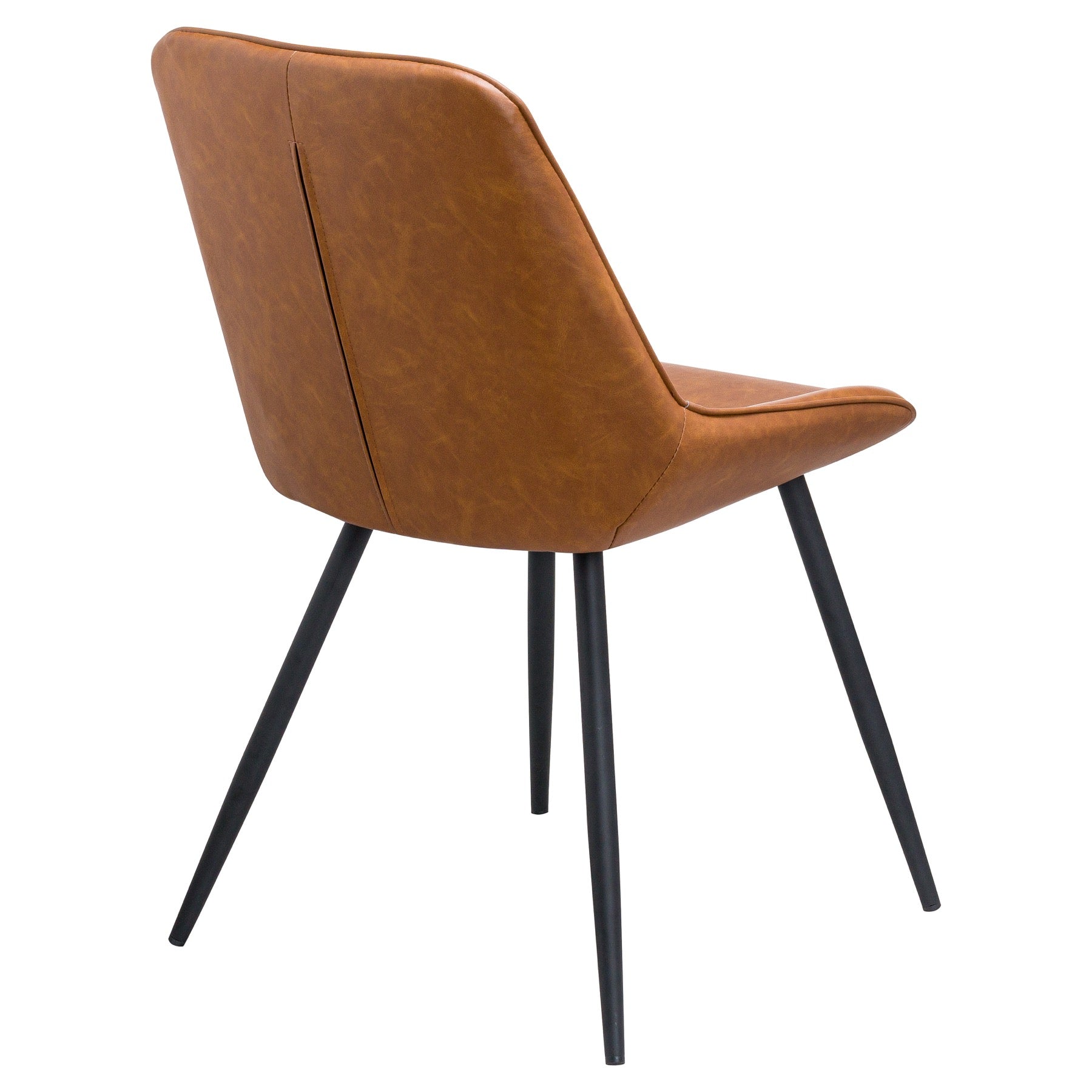 back view of Otava tan vegan leather dining chair