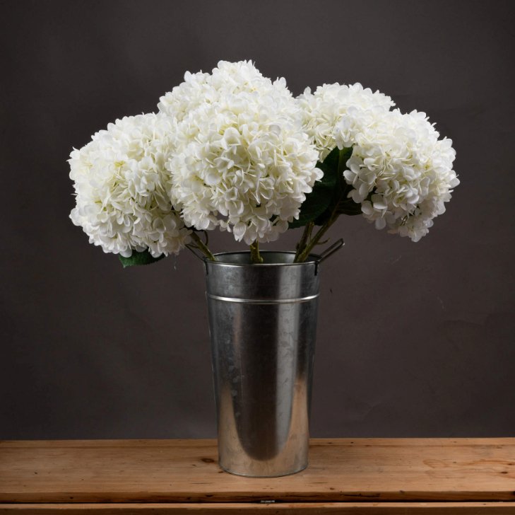 Oversized Single Stem White Hydrangea