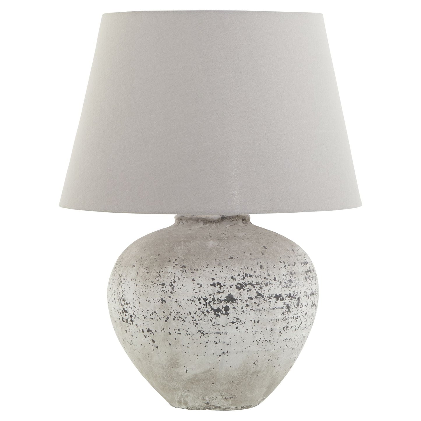 Regal Ceramic Stone Table Lamp with Linen Shade