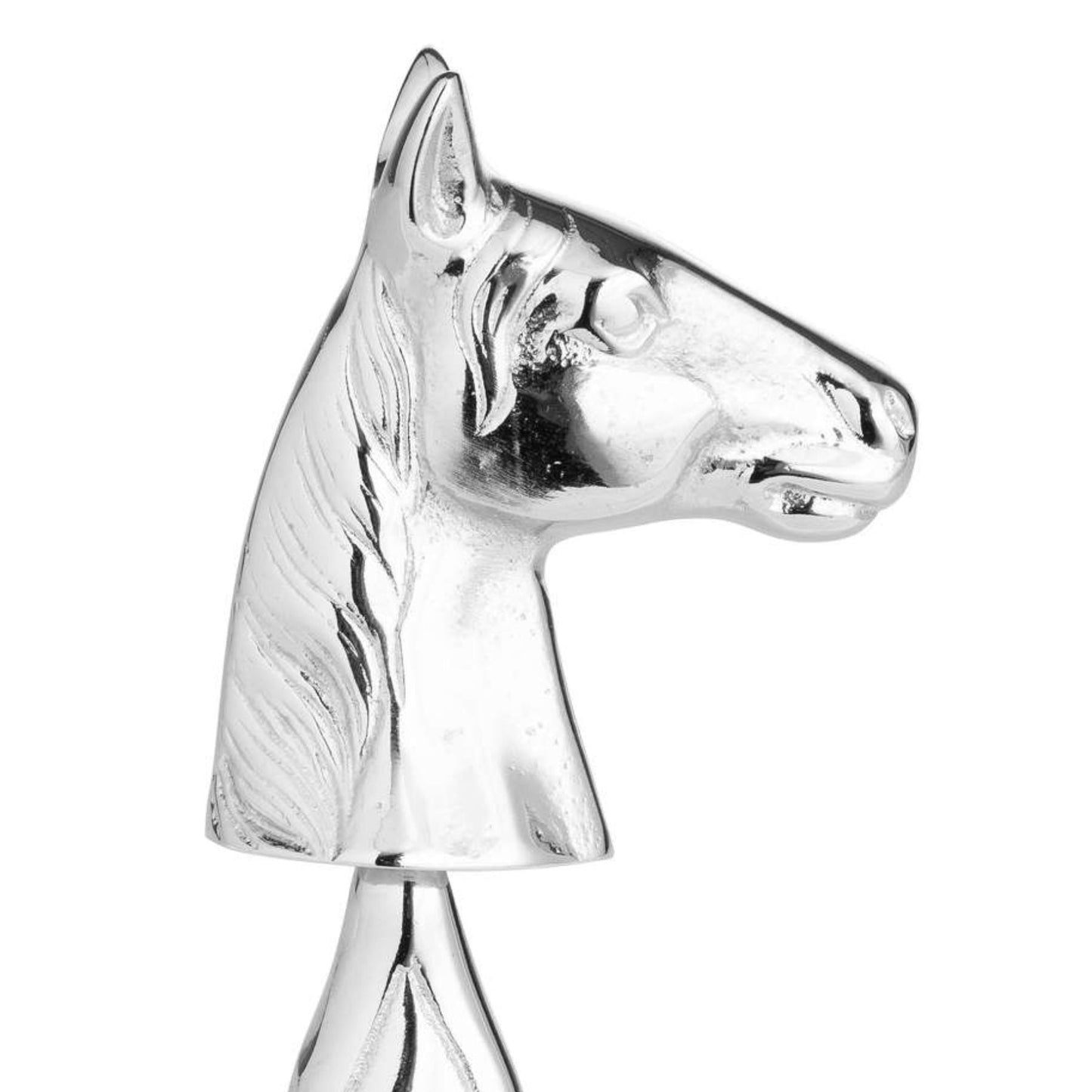 close up horse head detail on bottle opener