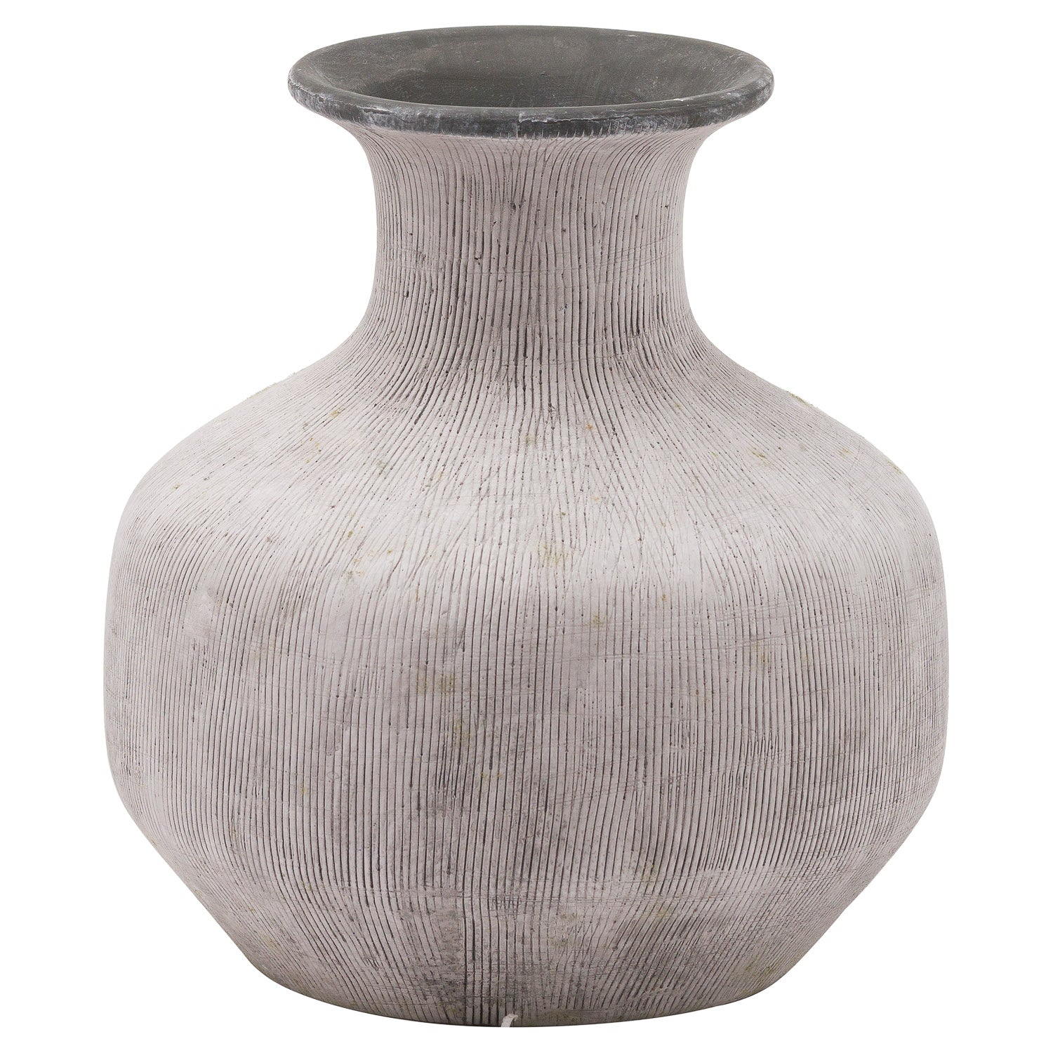 Squat shaped stone vase