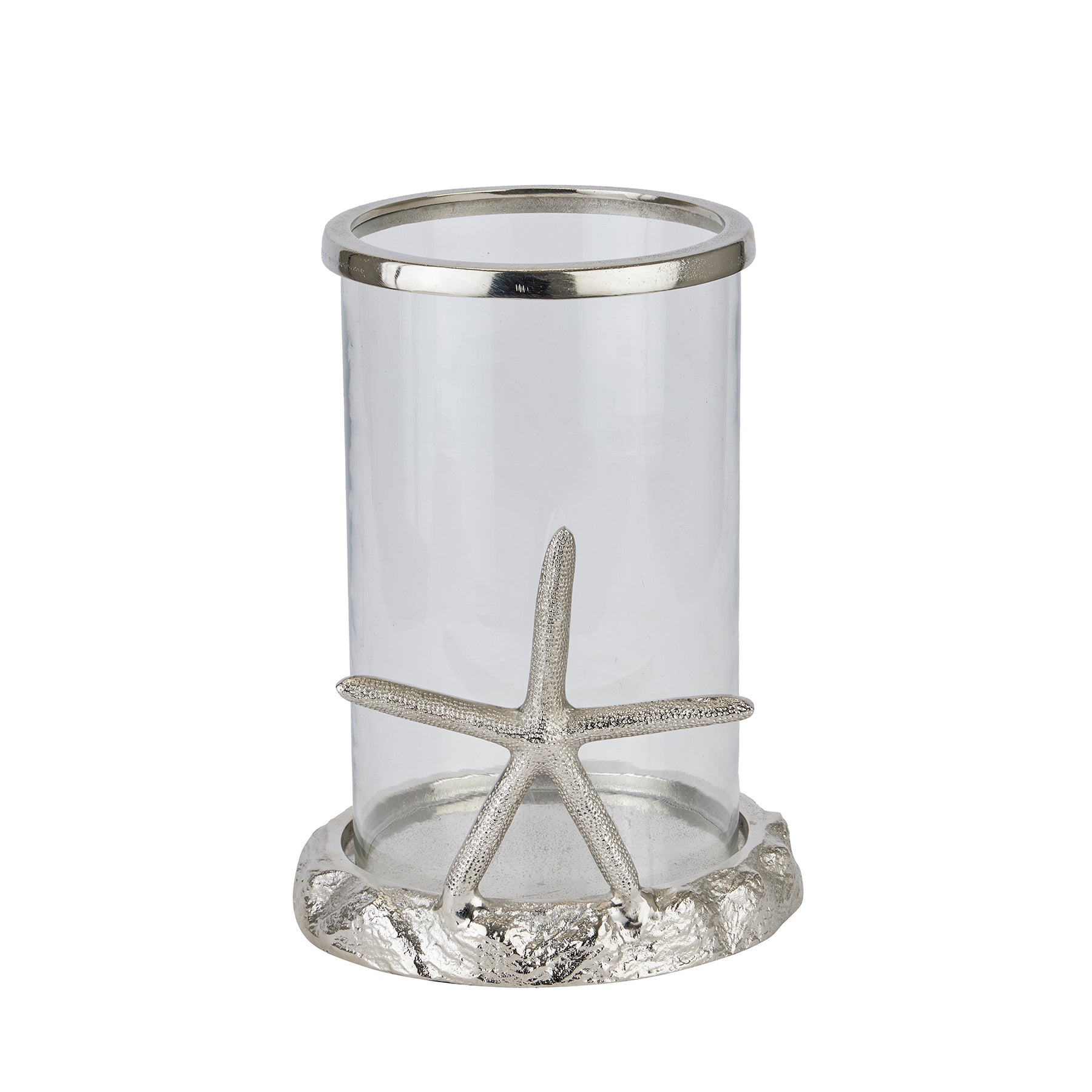 Hurricane lantern with starfish to the front