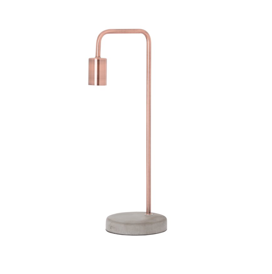 Stone and Copper Desk Lamp