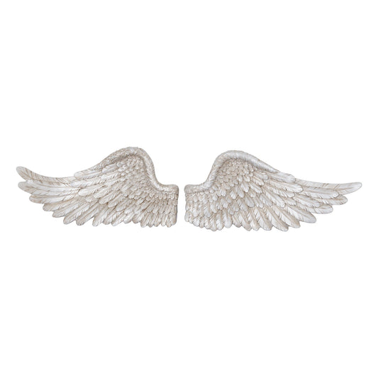 Wall Mounted Silver Angel Wings