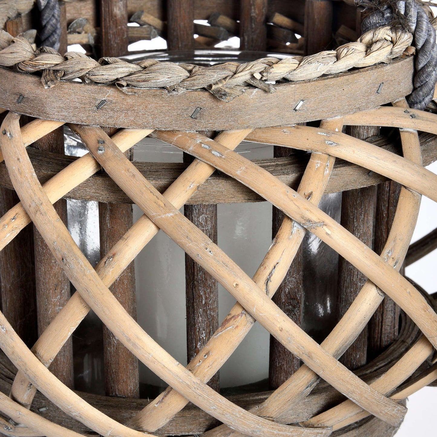 Wicker Basket Lantern - 2 Sizes Available