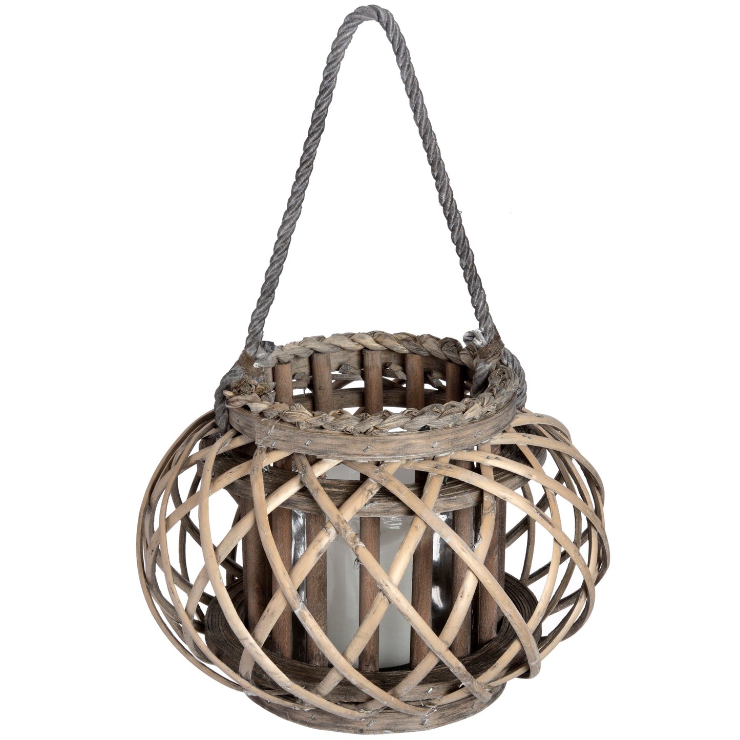 Wicker Basket Lantern - 2 Sizes Available